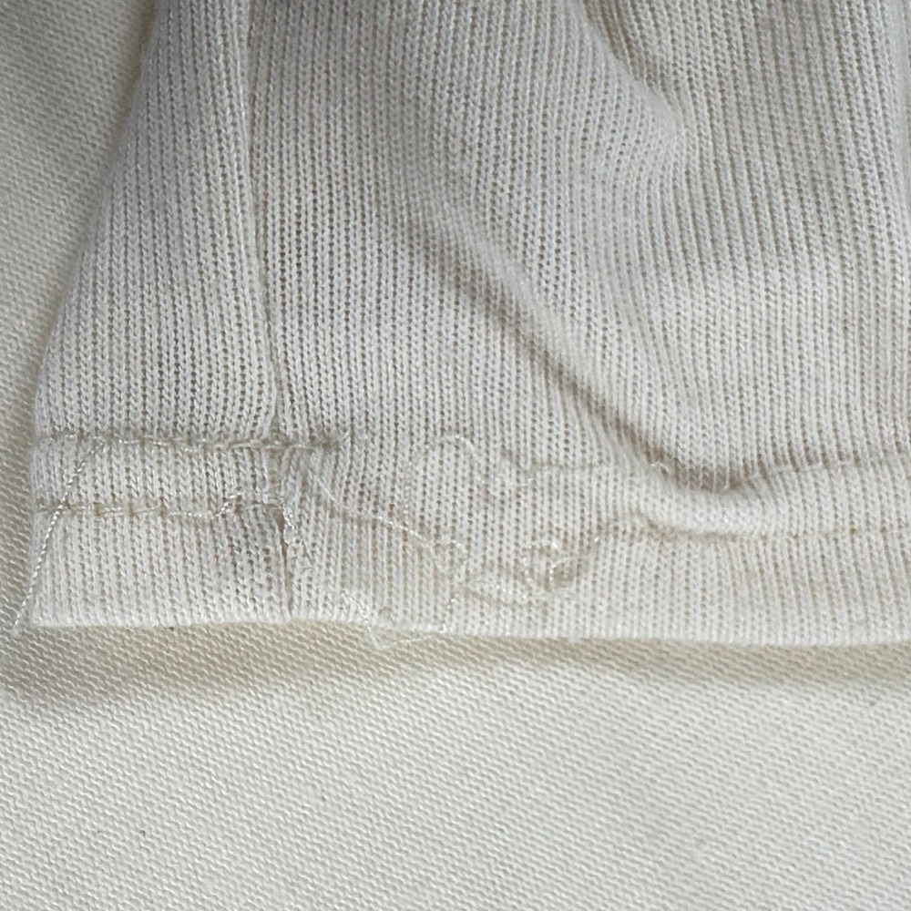 Naggoo Cream Knit Long Cardigan‎ Sweater Open Front Pockets XL Minimalist Cozy - Picture 8 of 8